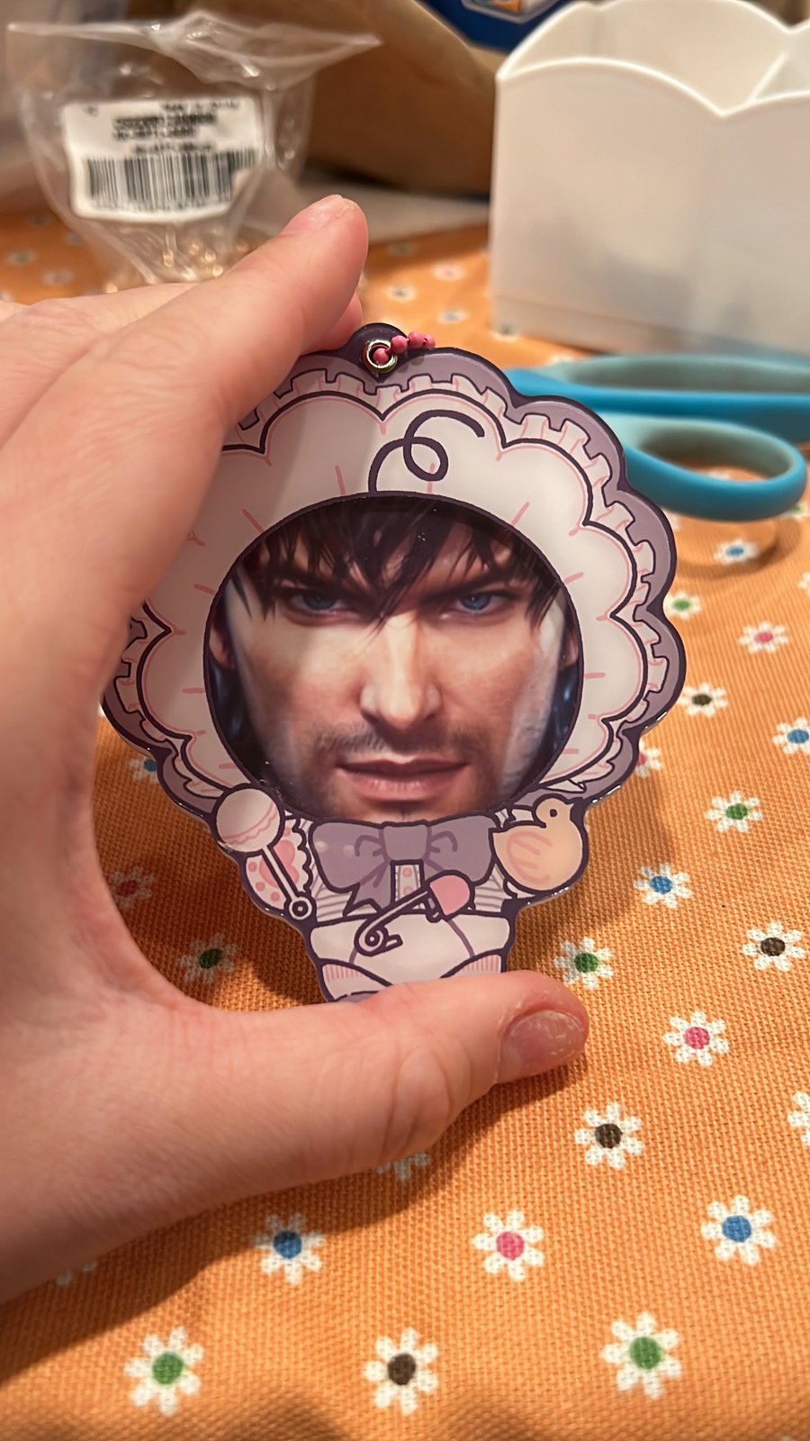 DADDY'S LITTLE ANGEL photo holder charm