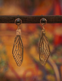 GOLD CICADA WING Earrings