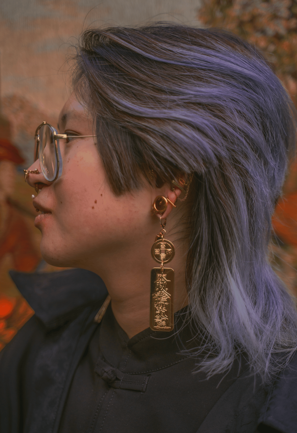 GOLD TALISMAN EARRING (single)