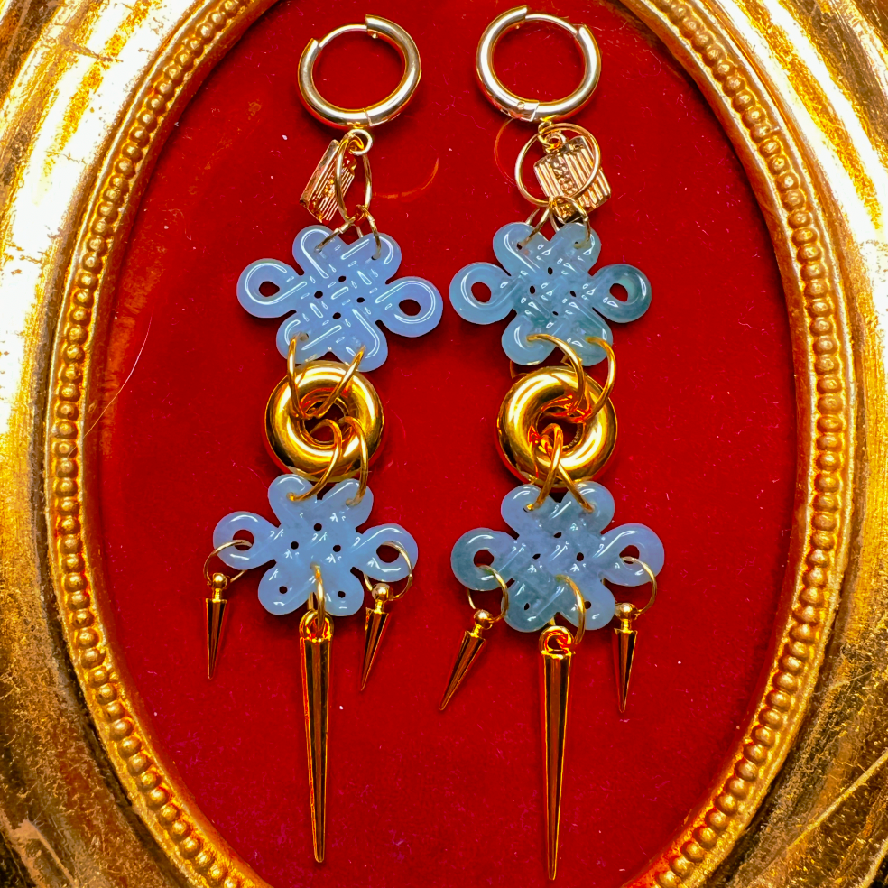 FORTUNE'S PICK GOLD&amp;SILVER Earrings (SINGLE)