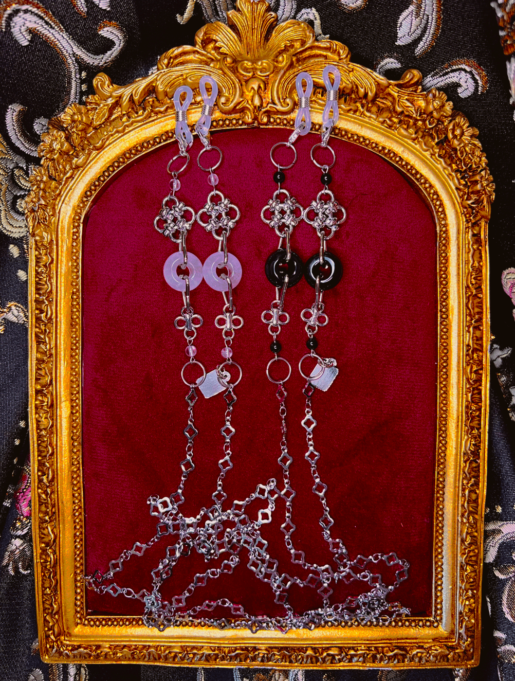 SILVER MOCK HERETIC Glasses / Mask Chain